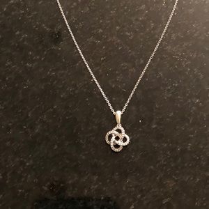 Diamond knot necklace